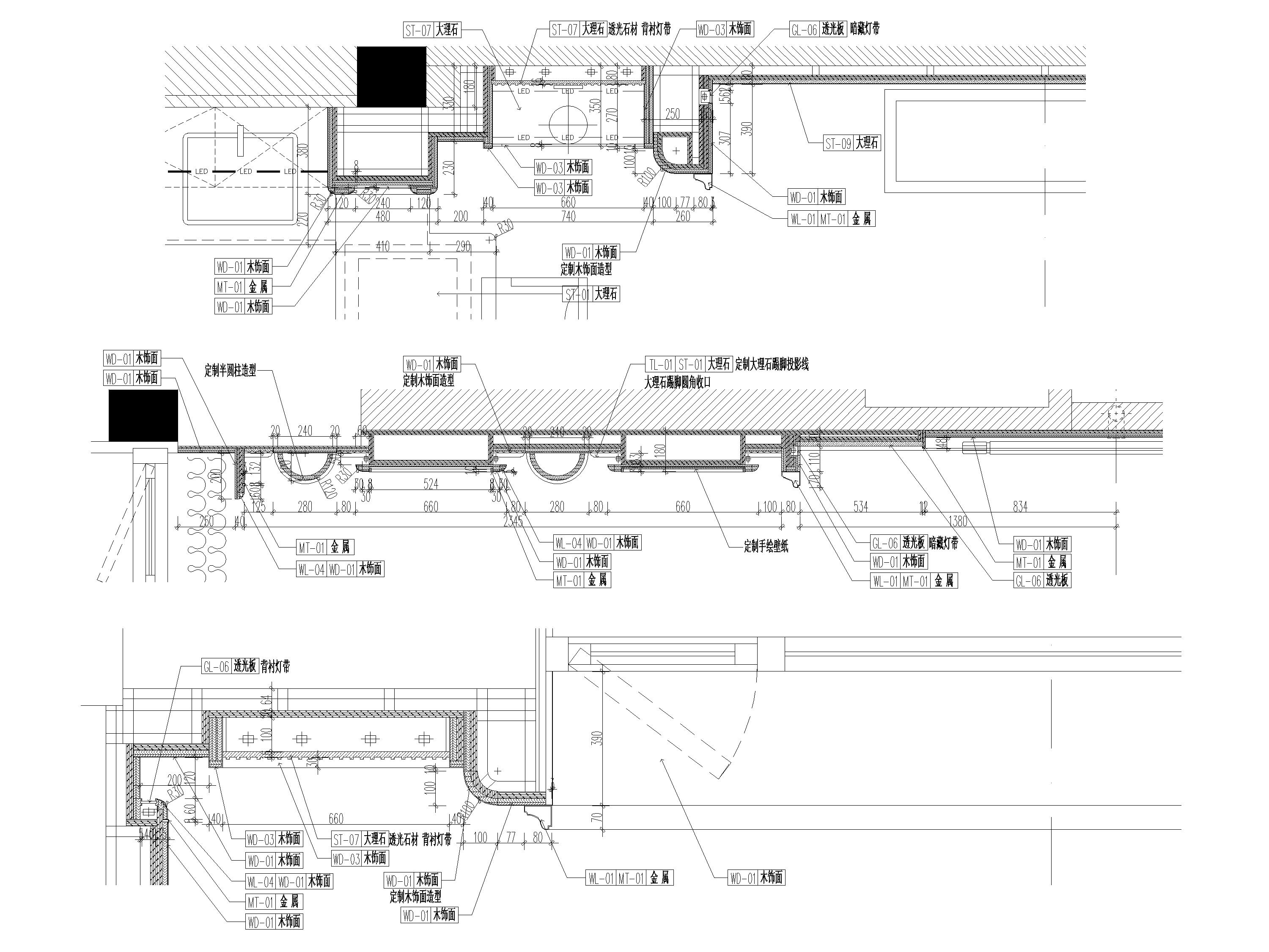 [江苏]1200㎡二层五居室别墅设计全套施工图