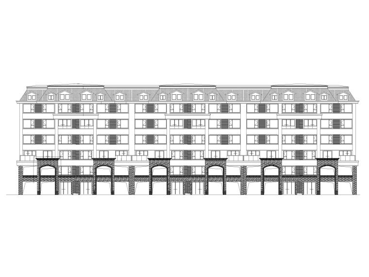 多层洋房施工资料下载-多层住宅洋房叠拼联排合院及商业建筑施工图