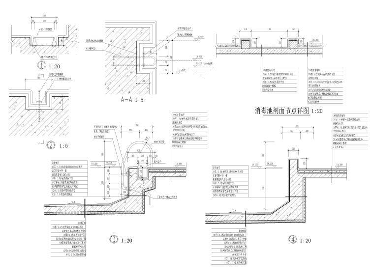 水箱水池图集资料下载-11个水池防水节点（水箱，泳池，蓄水池等）