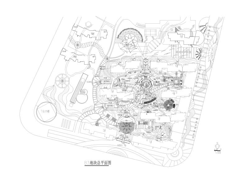 江西红谷滩国际花园景观施工图 含方案文本-总平图