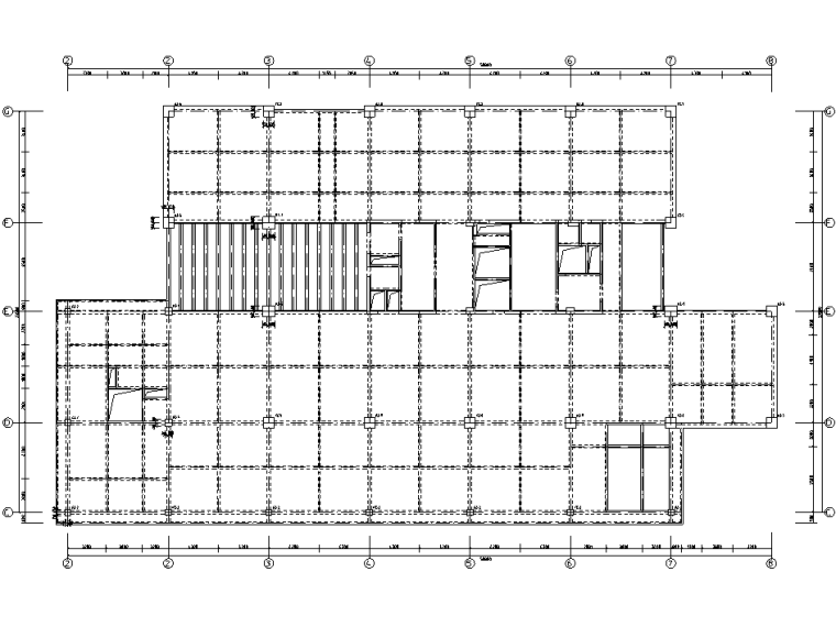 [贵州]3层框架剪力墙结构商业公寓结施2019-柱布置图