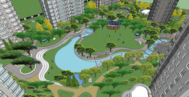 [上海]生态氧气自然居住区景观方案