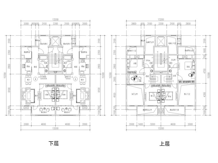 4层联排合院别墅户型资料下载-2020电梯入户洋房合院叠墅户型4-11层65套