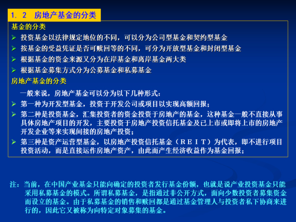 房地产项目合作法律实务资料下载-房地产投资基金实务