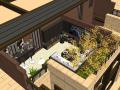 经济庭院屋顶花园景观模型设计