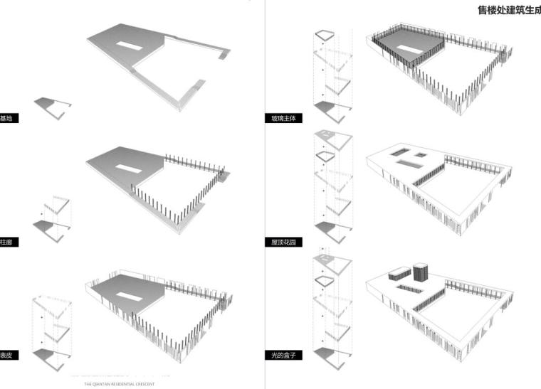 [上海]联排+洋房+大平层公园高层住宅建筑-售楼处建筑生成