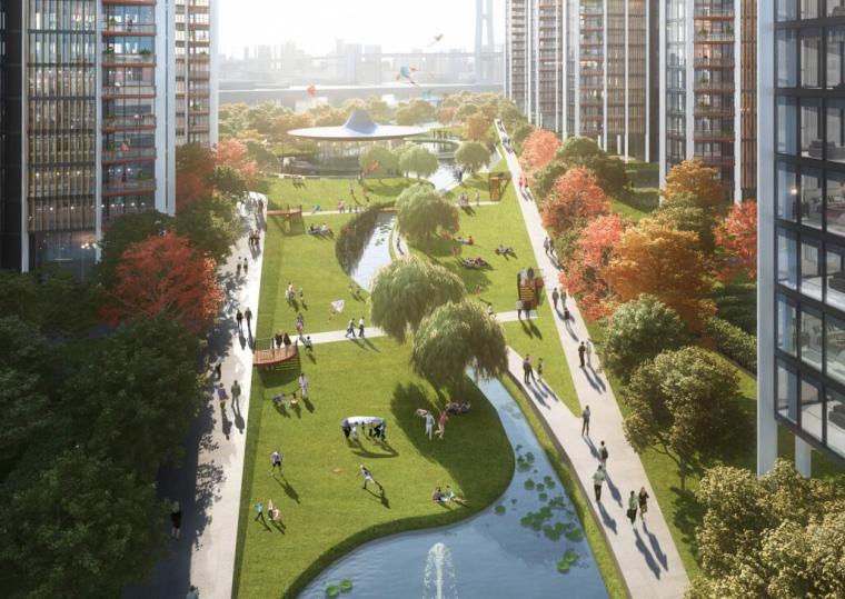280平方大平层平面资料下载-[上海]大平层超高端高层公园住宅建筑方案