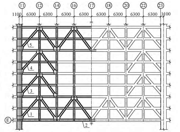 某四层建筑结构资料下载-某50.4m跨门形超限高层建筑结构设计