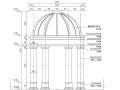 知名企业六柱穹顶亭详图-石材干挂