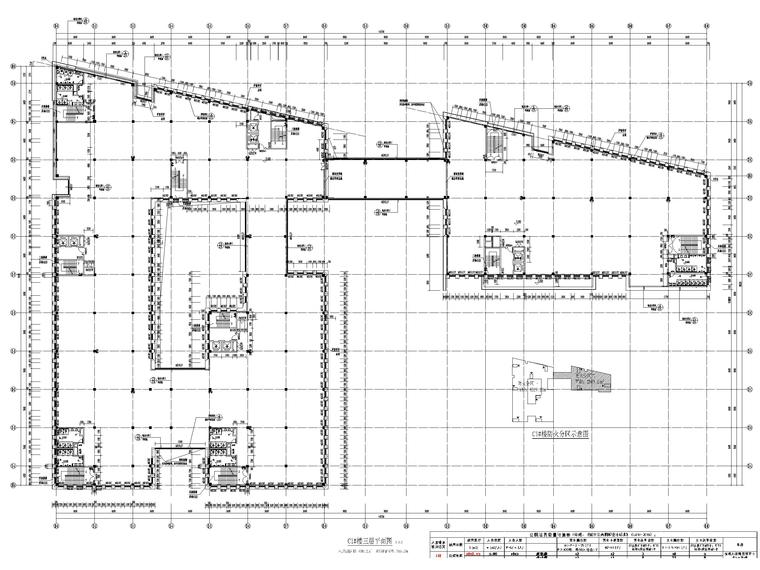 铁路口岸办公及厂房建筑施工图2019-三层平面图