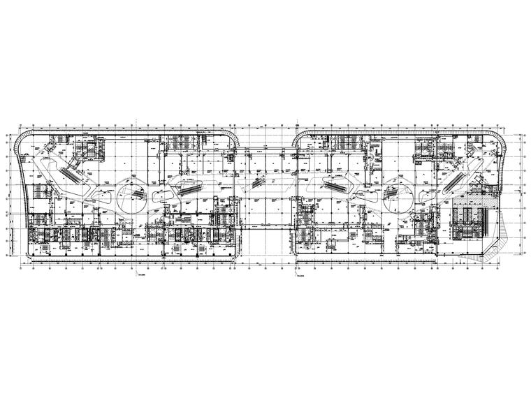 ​[吉林]长春国际商业综合体建筑工程施工图-裙房二层平面图