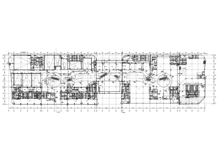 ​[吉林]长春国际商业综合体建筑工程施工图-裙房三层平面图