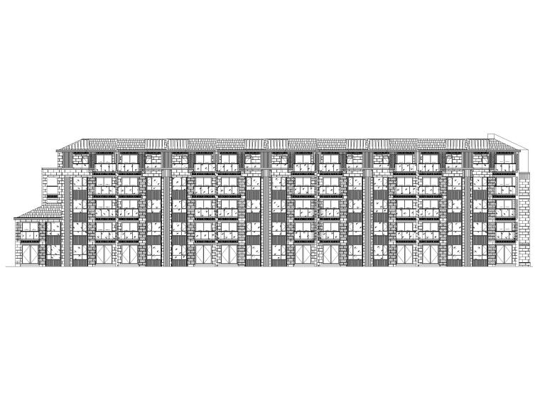 框架别墅设计施工图资料下载-五层框架结构叠拼别墅建筑施工图2017