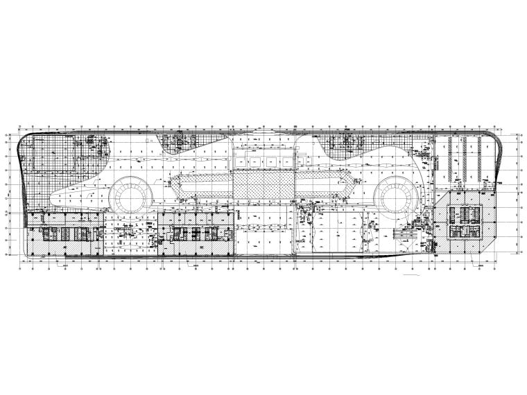 ​[吉林]长春国际商业综合体建筑工程施工图-裙楼屋顶平面图