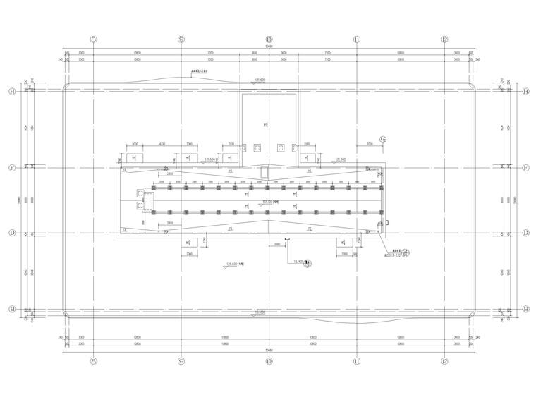 ​[吉林]长春国际商业综合体建筑工程施工图-1#办公楼屋顶平面图