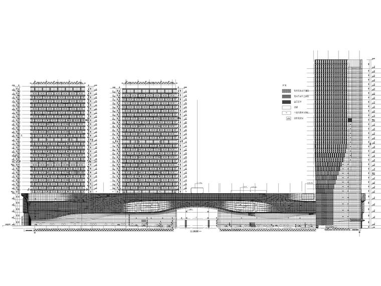 ​[吉林]长春国际商业综合体建筑工程施工图-建筑立面图2