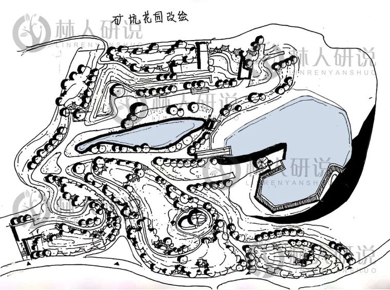 (矿坑花园平面图)