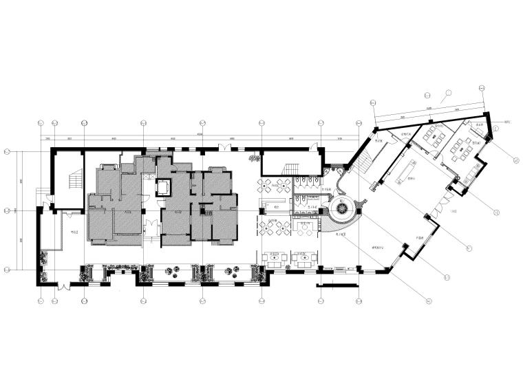 现代室内案例资料下载-[上海]1048㎡现代售楼处室内装修设计施工图