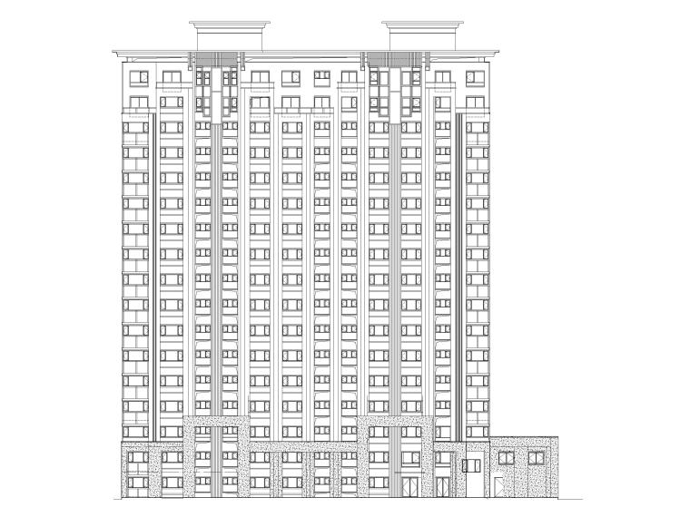 建筑高层住宅施工图设计资料下载-17层高层住宅保障房建筑施工图2017