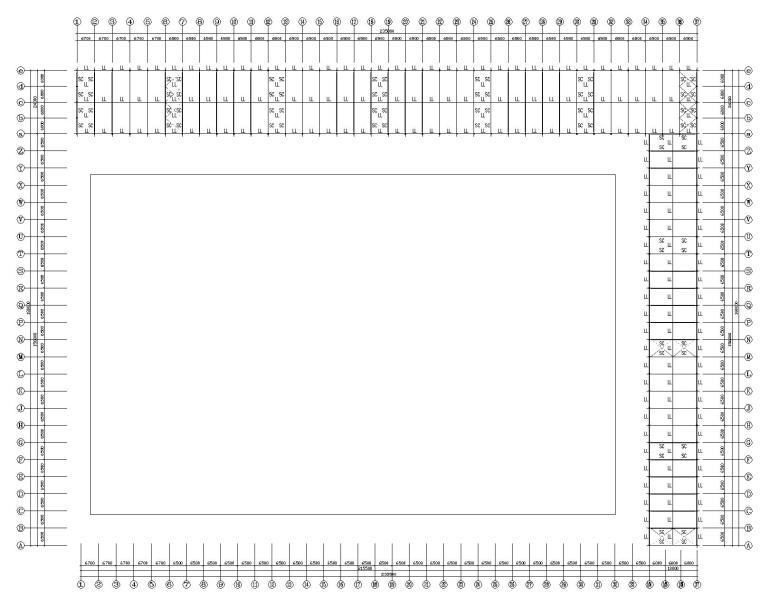 格栅钢架加工图资料下载-某石材加工厂钢结构门式钢架施工图CAD