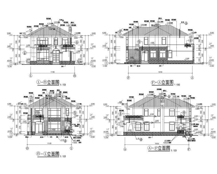 2层别墅案例资料下载-欧式二层别墅框架结构施工图CAD含建筑图