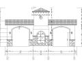 某小区大门混凝土结构施工图CAD含建筑图