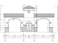 某小区大门混凝土结构施工图CAD含建筑图