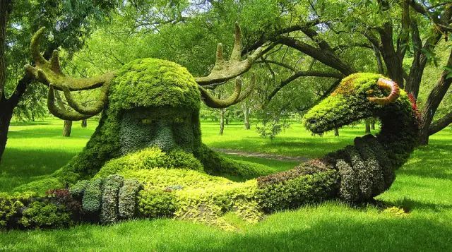 su植物雕塑小品模型资料下载-景观绿雕、植物雕塑设计！