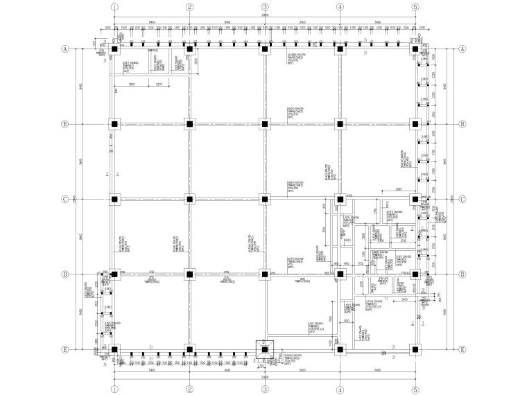 框架结构厂房建筑施工图纸资料下载-[遵义]5层框架结构准化厂房结构施工图2016