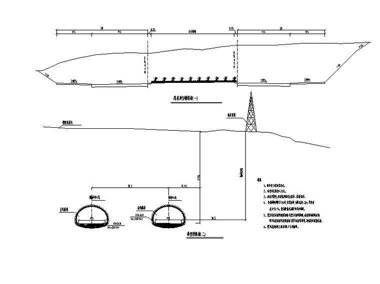 [重庆]科技产业园道路工程施工图纸-路基典型横断面图