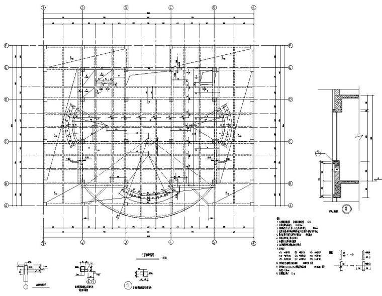 3层办公楼框架结构图纸资料下载-某八层政府办公楼框架结构施工图CAD