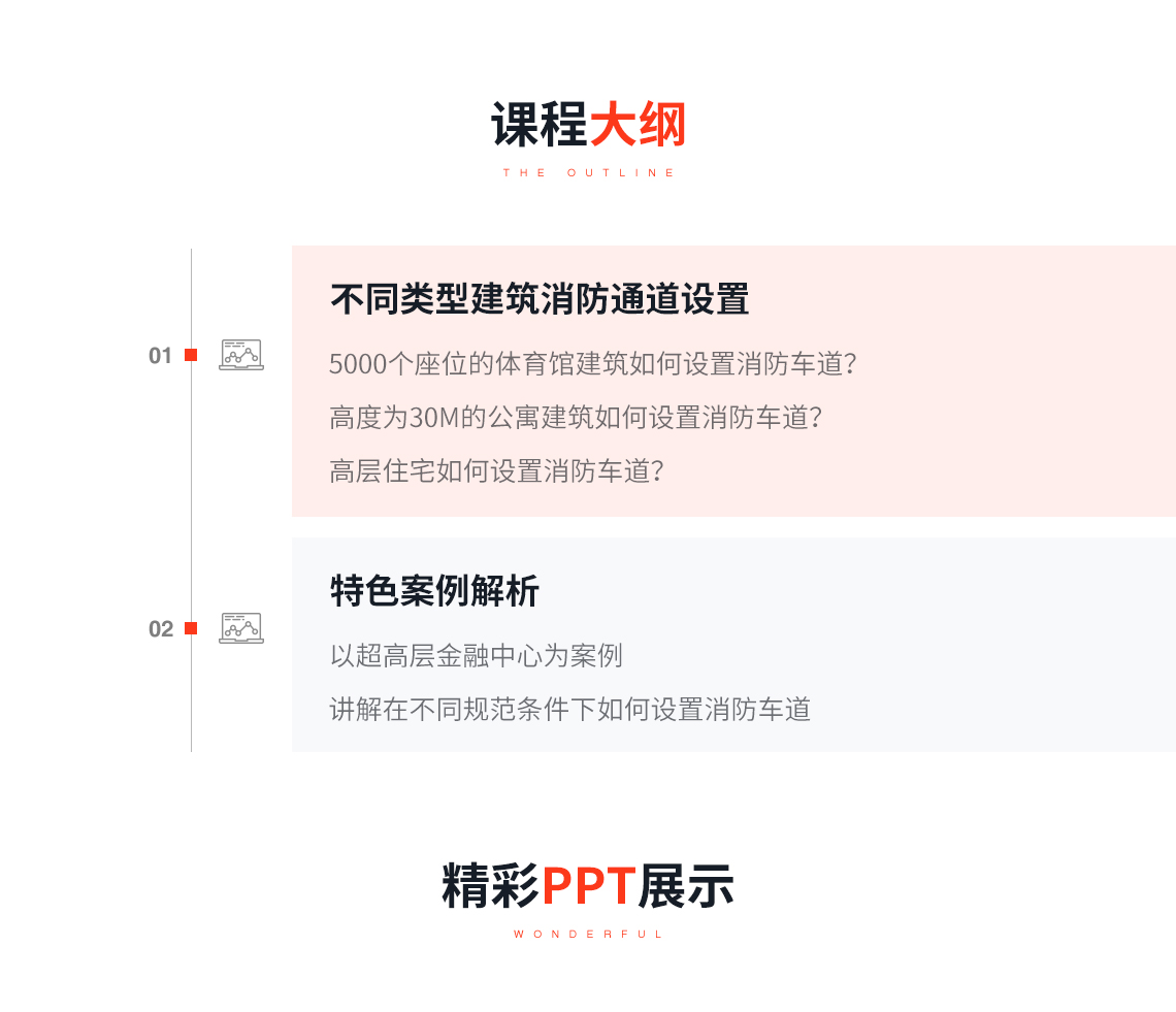 针对不同类型建筑讲解消防车道设置，以超高层金融中心为案例 讲解在不同规范条件下如何设置消防车道