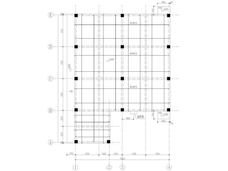 [四川]机场建设结构施工图2018(含10个单体)-使用油库结构平面布置及板配筋图