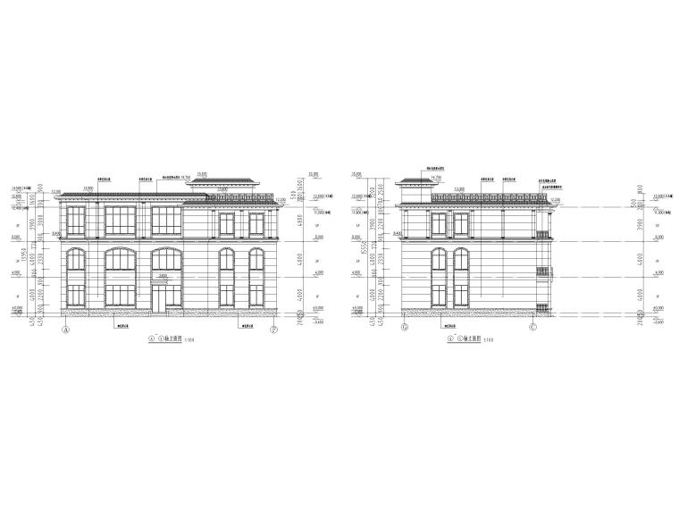 3层9班框架结构幼儿园报建施工图2018-立面图3