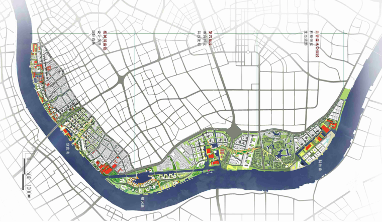 [上海]创新城区滨江总体设计规划方案-总平面图