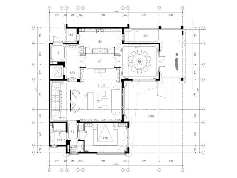 居礼别墅装修资料下载-[北京]624㎡四居别墅样板间装修设计施工图