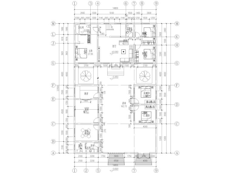 自建房楼梯资料下载-3层砖混结构农村自建房施工图(含建筑结构)