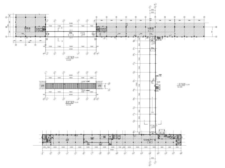 长沙智能终端产业双创孵化基地建筑施工图-连廊平面图