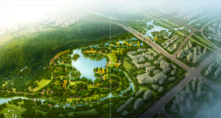 湿地设计模型资料下载-[山西]临汾润州园湿地公园景观设计方案
