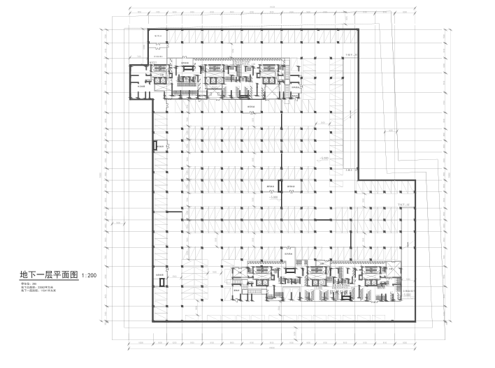 苏地高铁33层住宅城市社区建筑方案文本2017-地下一层平面图
