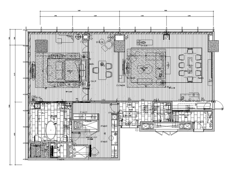 江苏超高层商业综合体暖通施工图-暖通水管平面图