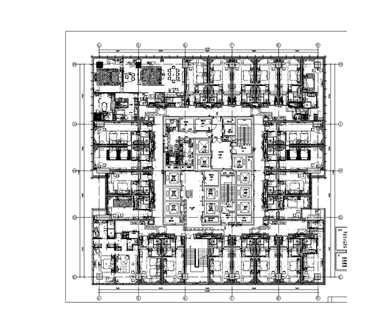 江苏超高层商业综合体暖通施工图-四十七层综合机电点位图