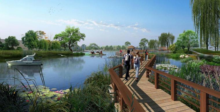 滨水步道效果图