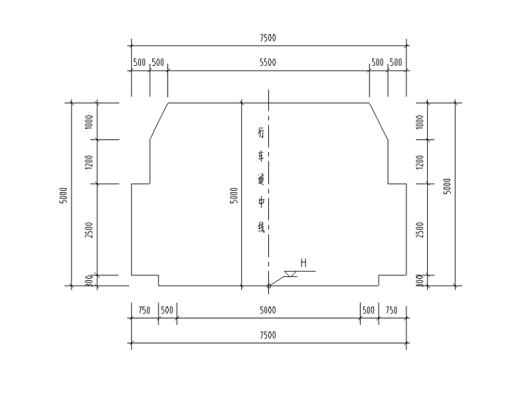 [重庆]隧道防洪护岸综合整治工程图纸-暗挖隧道建筑限界