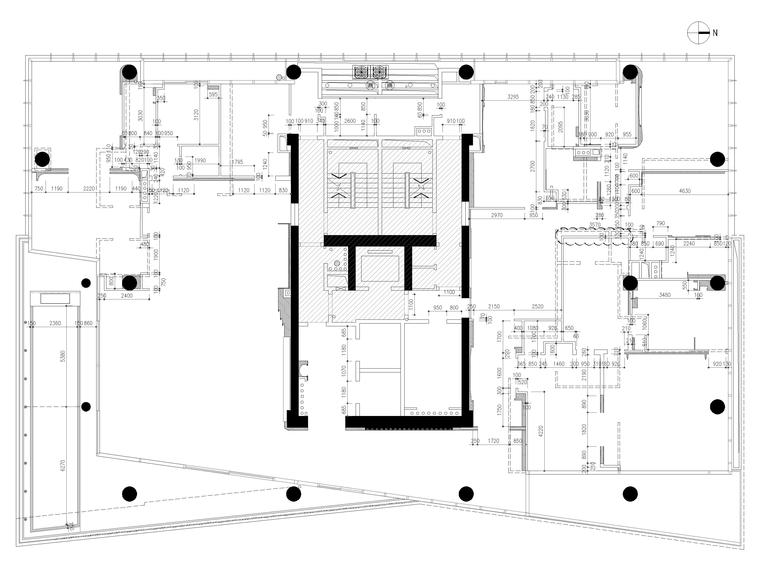 [广东]深圳湾913㎡现代四居室样板房施工图-墙体砌筑图