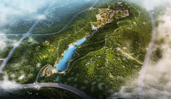 水文化馆设计资料下载-[四川]广元黑石坡森林滨水景区景观设计