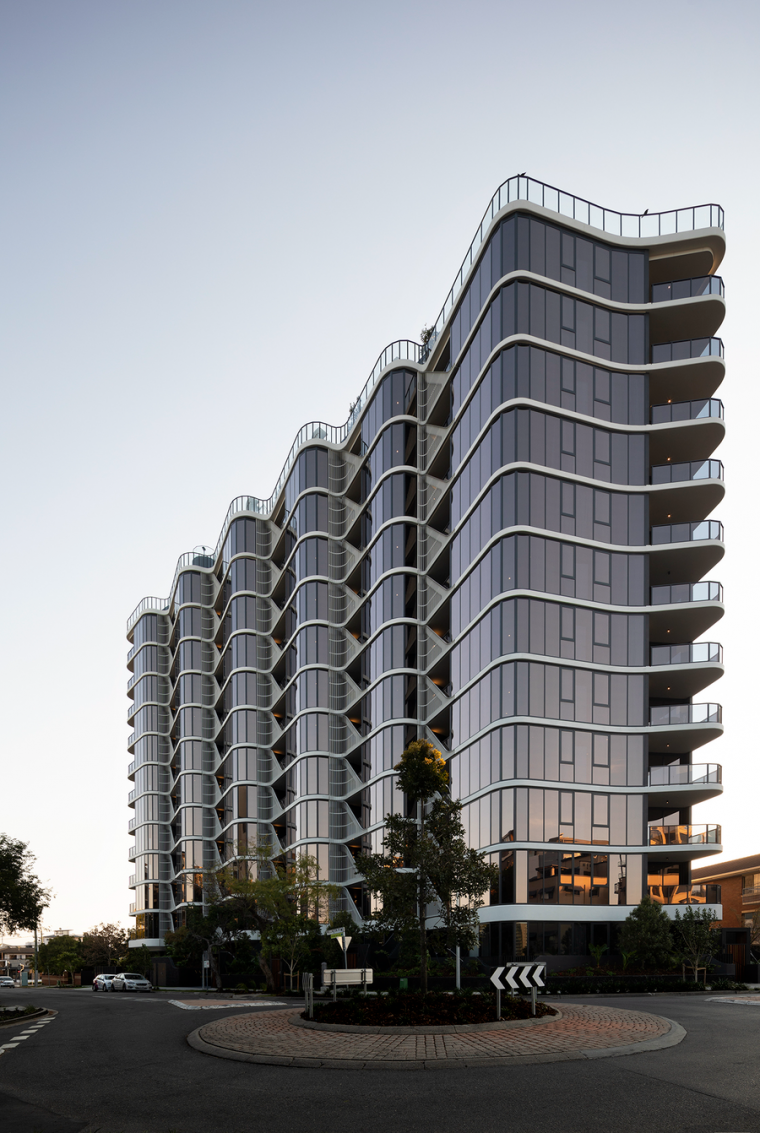 分享澳大利亚这2栋公寓楼设计简单的曲线更高级