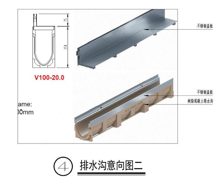 知名企业线性排水沟详图设计-园林景观节点详图-筑龙园林景观论坛