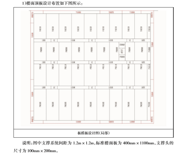 铝合金模板工程关键施工技术（92页）-楼面顶板设计布置图