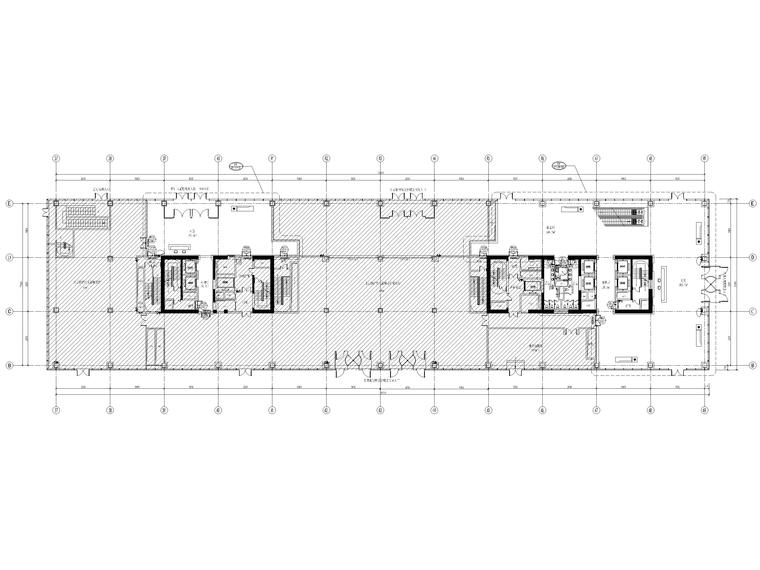 [北京]顺义银行科技研发中心室内装修施工图-一层平面布置图